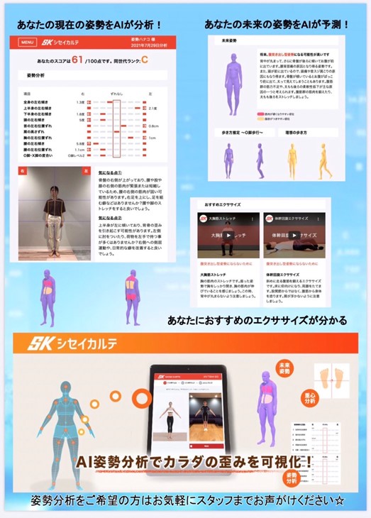 ShiseiCam 姿勢計測システム 姿勢分析 シセイカム 接骨院 整体 姿勢 